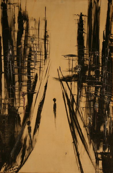 Alone in N.Y. II. | Oil on Canvas (1964) | 92 x 60 cm