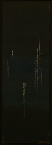 Alone in New York III. (1973) | Oil on Canvas | 60 x 20 cm