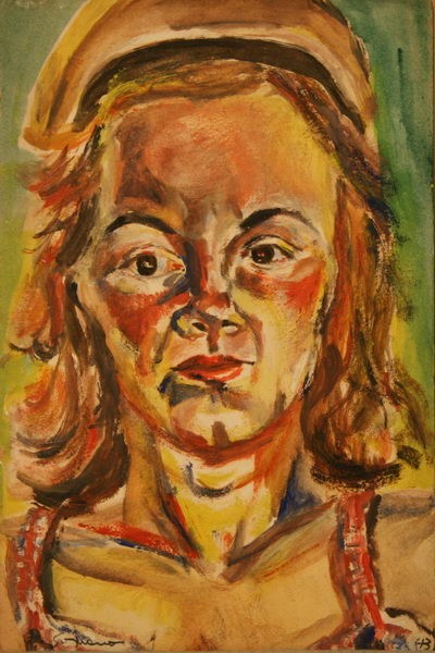 Portrait of a woman (1943) | Oil on Cardboard |  38 x 25 cm