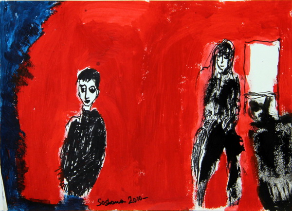 Without Title (2010) | Acryl on Paper | 35 x 25cm