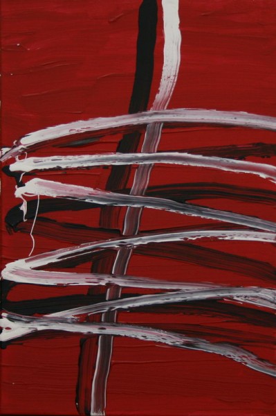 Across on Red (2008) | Acryl on Canvas | 60 x 40 cm