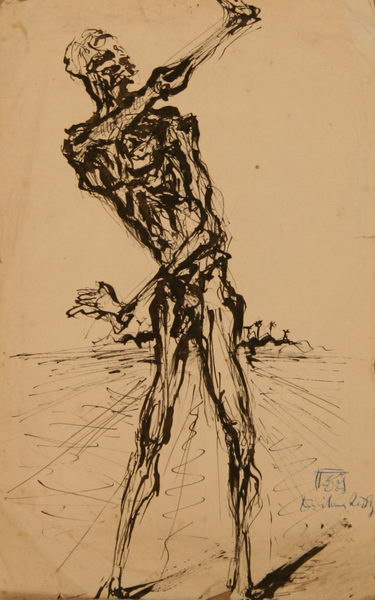 Imagine Giacometti Naked! | Ink on Paper (1955) | 33 x 21 cm