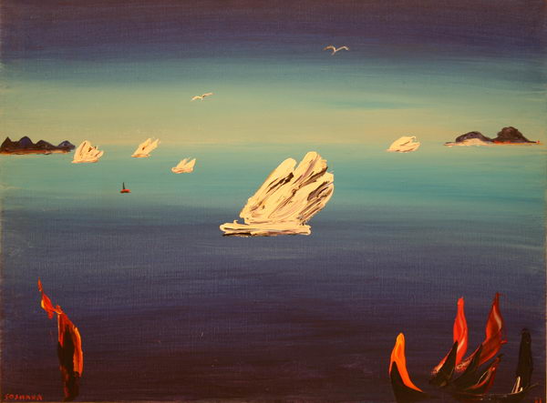 Flying Iceberg (1981) | Oil on Canvas | 75 x 101 cm